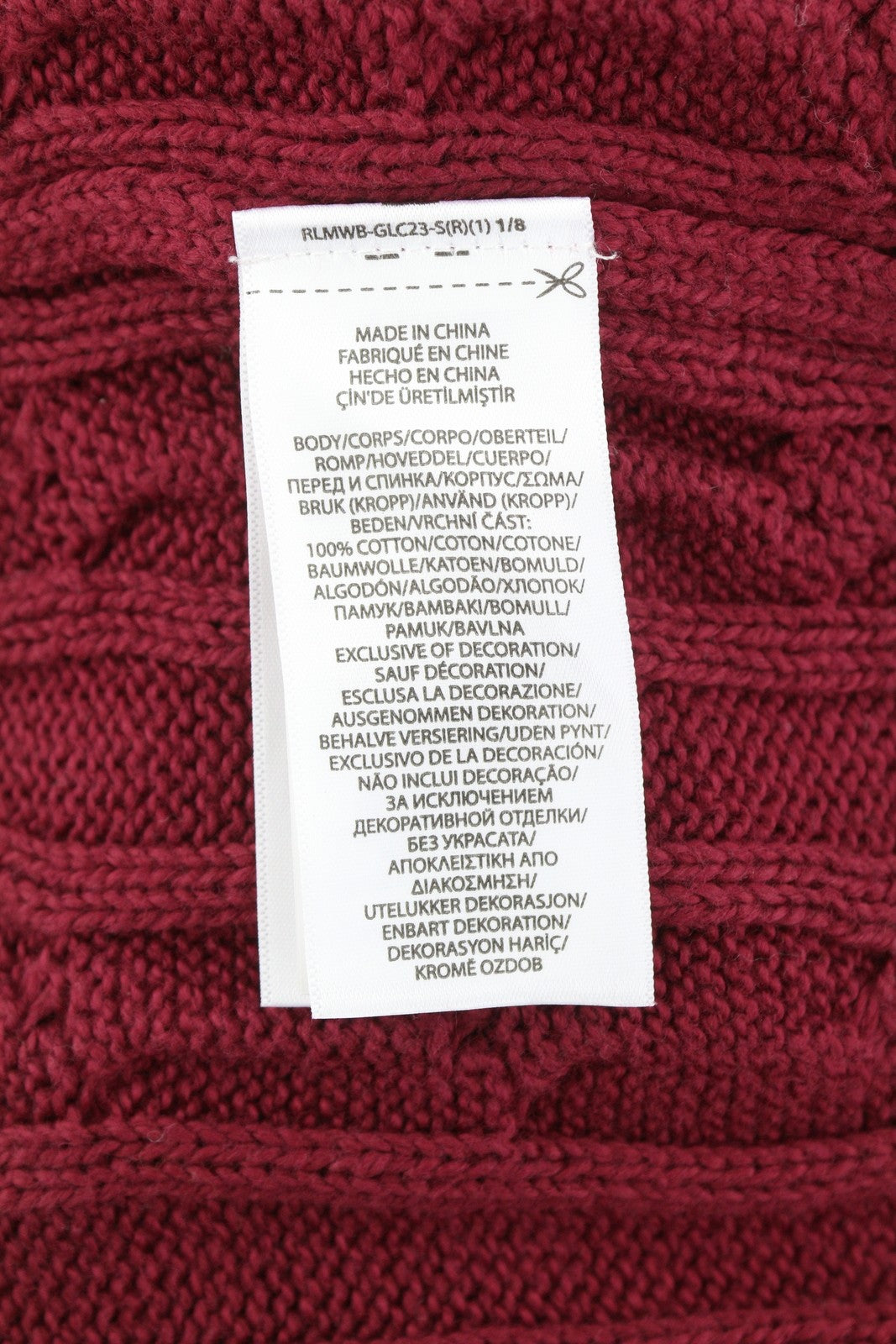 RALPH LAUREN Driver Cn ilgomis rankovėmis raudonas vyriškas megztinis S dydžio bordo spalvos RRP214 