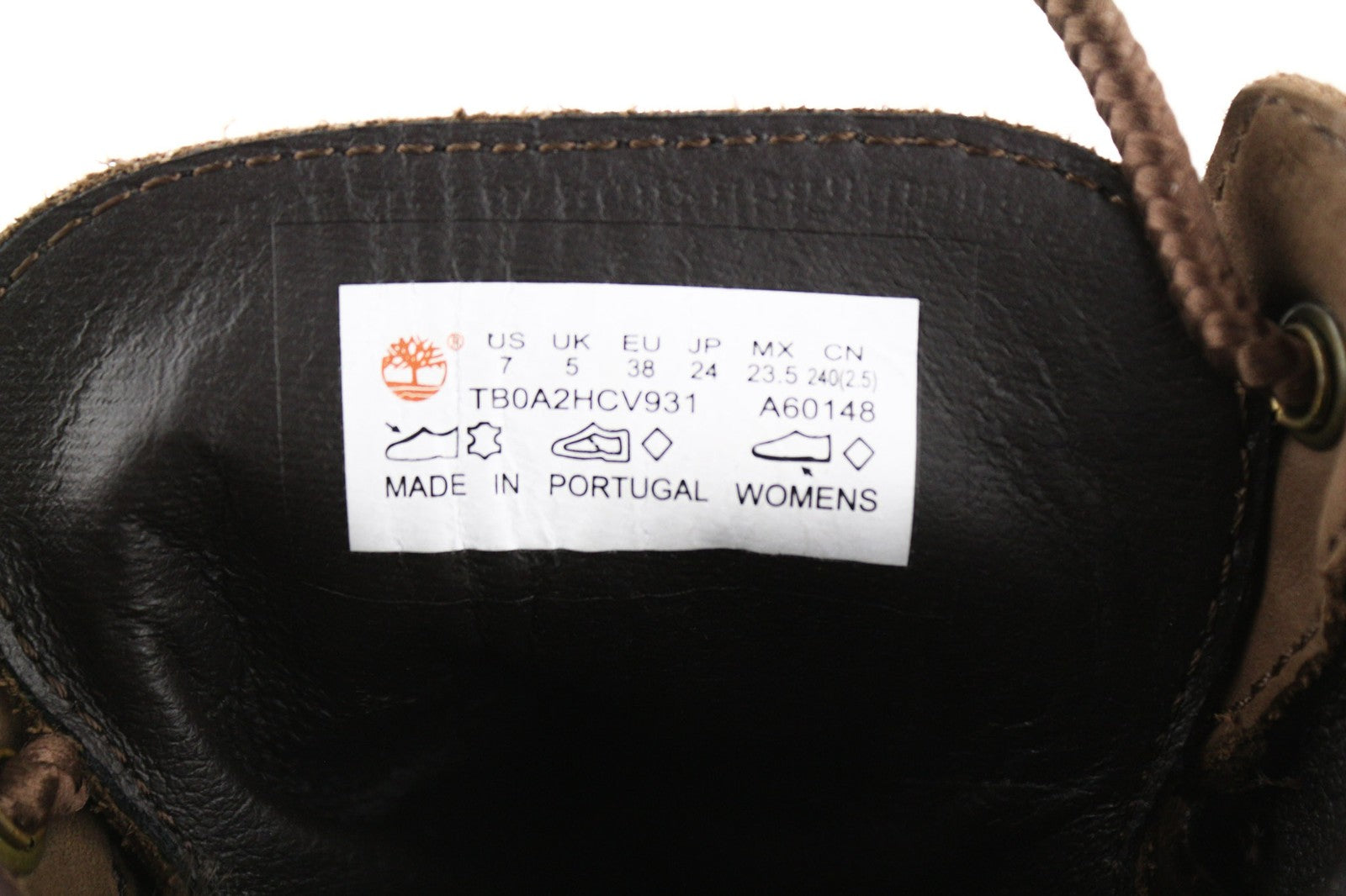 TIMBERLAND TB0A2HCV931 moteriški aulinukai, EU38, UK5, rudi, odiniai, vandeniui atsparūs, suvarstomi. 