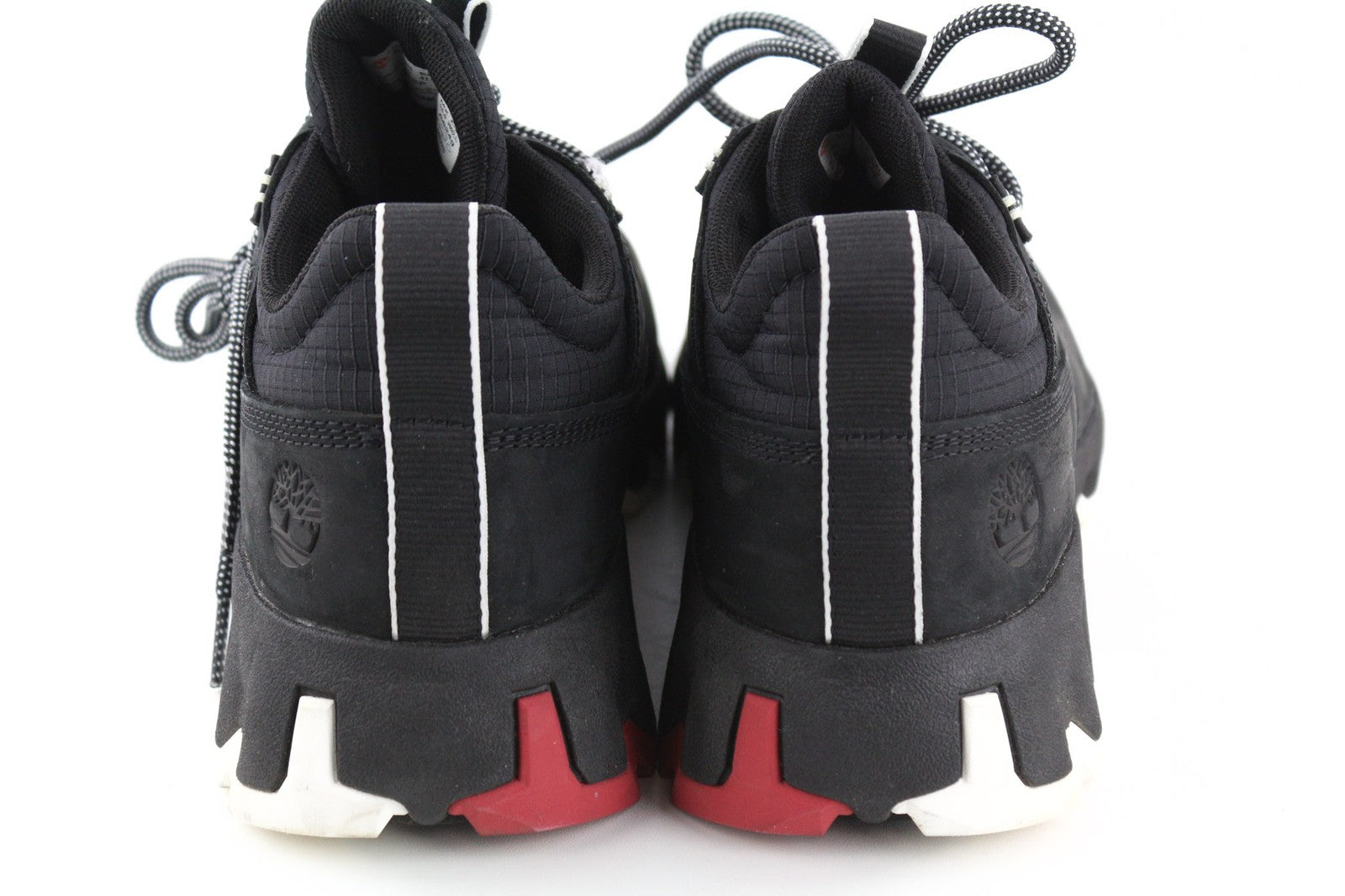 TIMBERLAND vyriški sportbačiai EU41.5 7.5 juodi odiniai žali Stride suvarstomi žemi bateliai 