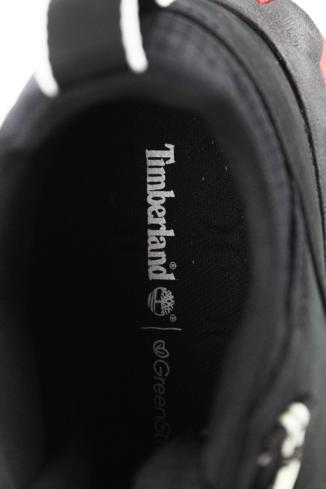 TIMBERLAND vyriški sportbačiai EU41.5 7.5 juodi odiniai žali Stride suvarstomi žemi bateliai 