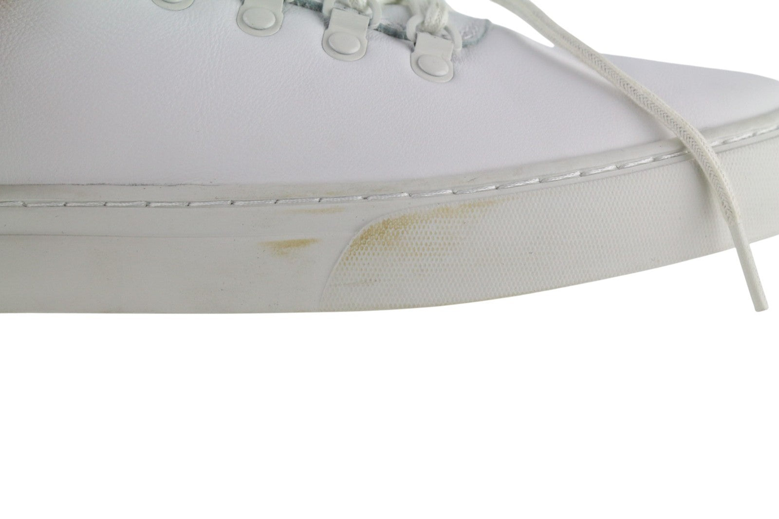 TIMBERLAND vyriški sportbačiai EU44.5 UK10 balti odiniai su raišteliais, žemi viršutiniai apvalios nosies. 