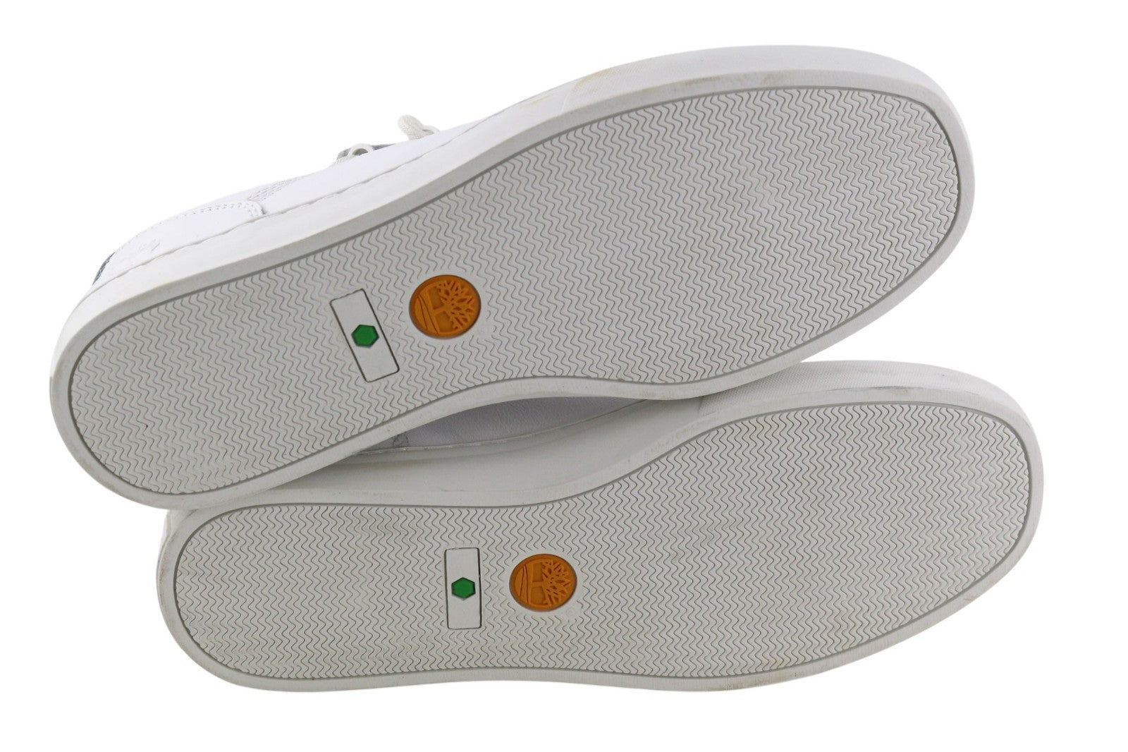 TIMBERLAND vyriški sportbačiai EU44.5 UK10 balti odiniai su raišteliais, žemi viršutiniai apvalios nosies. 