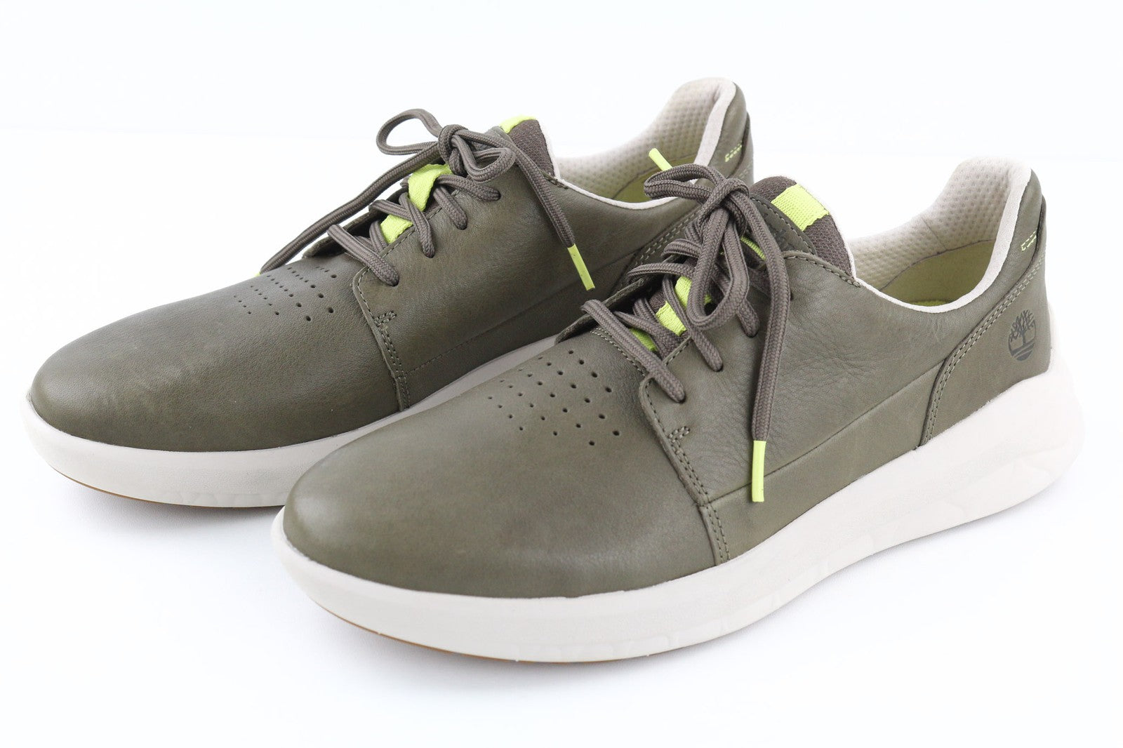 TIMBERLAND A2QAC vyriški sportbačiai EU43 UK8.5 odiniai, žali, suvarstomi žema pado forma. 