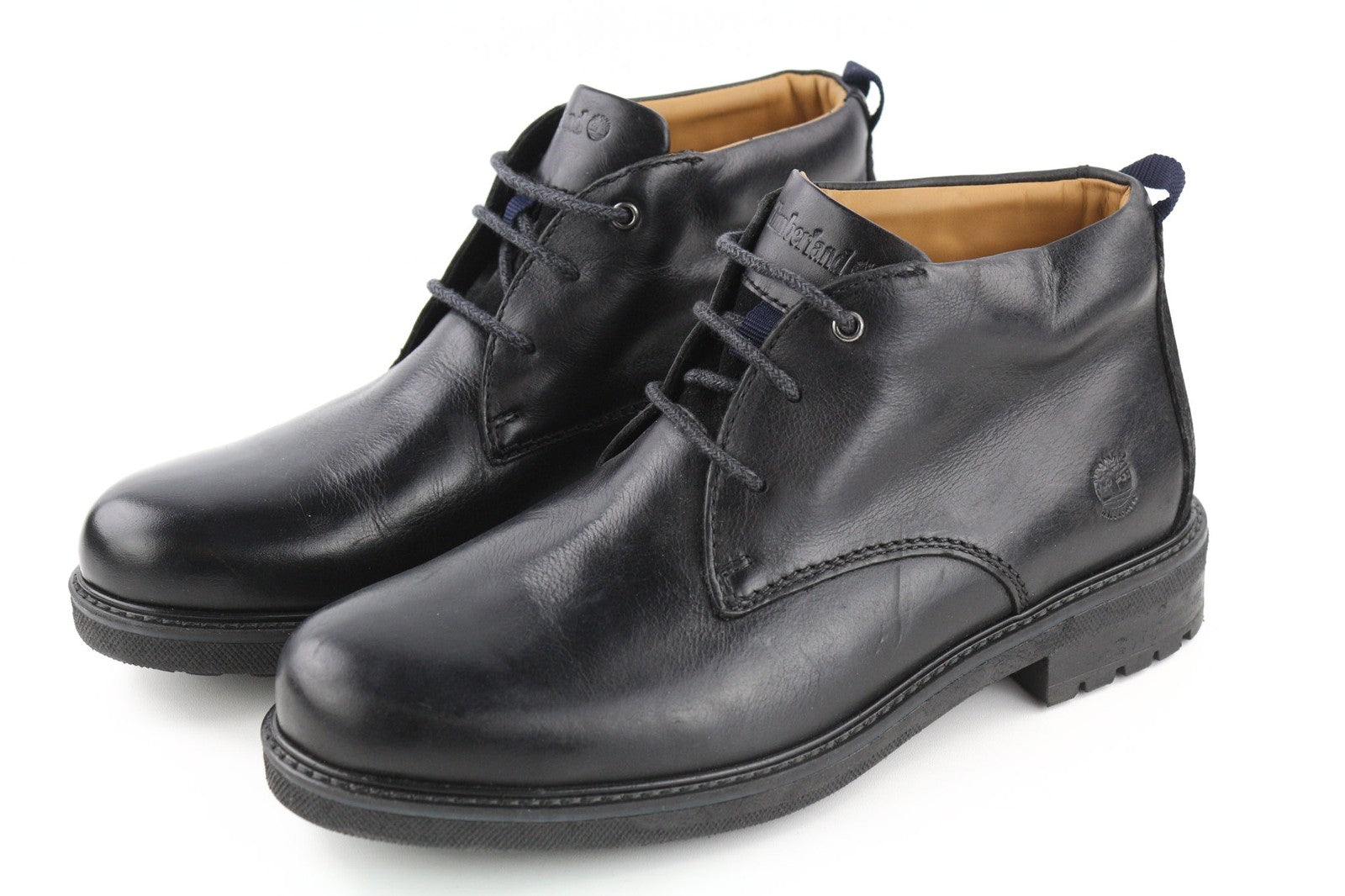 TIMBERLAND A2KCW Men's Shoes EU43 UK8.5 Black Leather High Top Lace Up Boots Tab