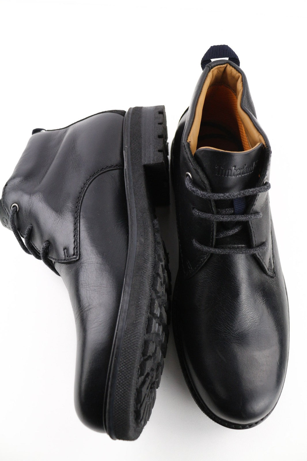 TIMBERLAND A2KCW Men's Shoes EU43 UK8.5 Black Leather High Top Lace Up Boots Tab