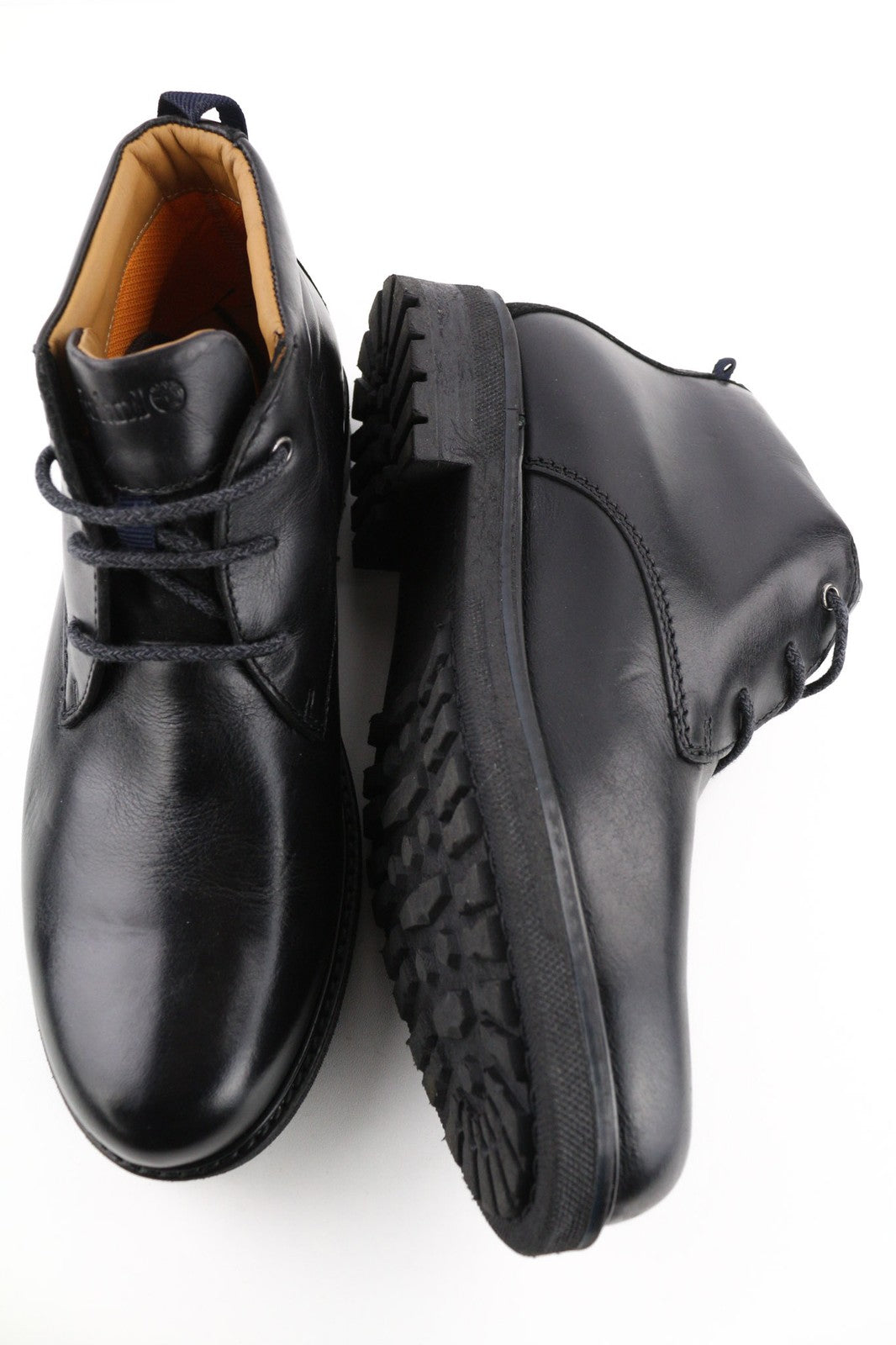 TIMBERLAND A2KCW Men's Shoes EU43 UK8.5 Black Leather High Top Lace Up Boots Tab