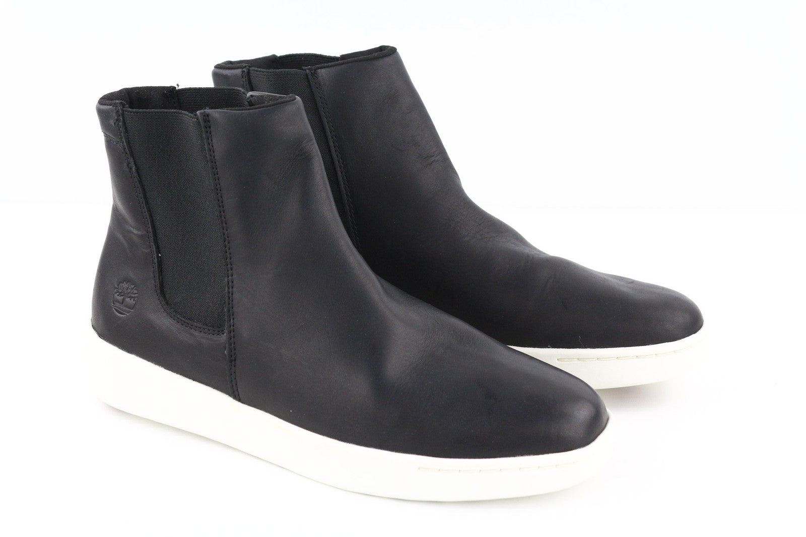 TIMBERLAND A2FUS moteriški juodi ReBOTL batai, odiniai, aukštakulniai, EU41, UK7.5, šoniniai 