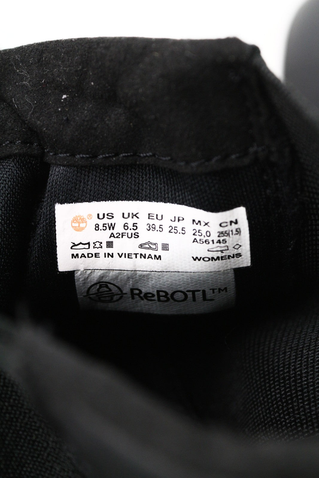 TIMBERLAND A2FUS moteriški juodi odiniai batai EU40 UK6.5 su užtrauktuku iš šono ReBOTL 