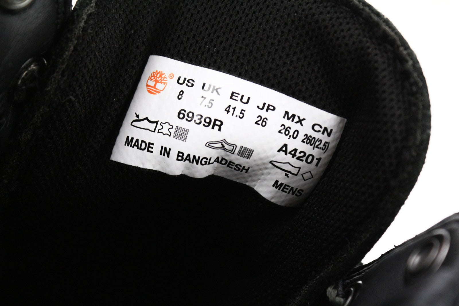 TIMBERLAND 6939R vyriški juodi odiniai batai, EU41.5, 7.5, aukštakulniai, apvali nosis, suvarstomi 