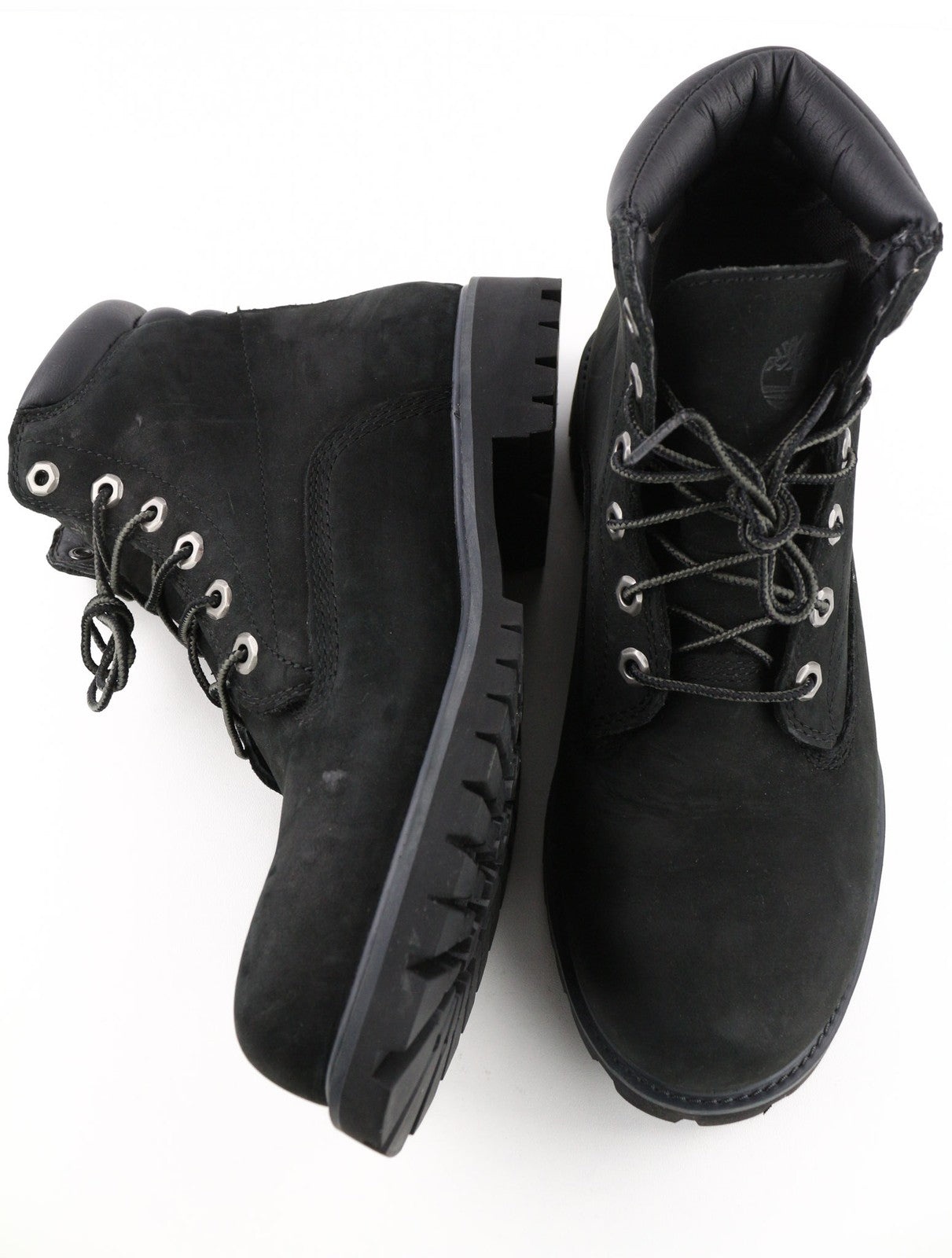 TIMBERLAND 6939R vyriški juodi odiniai batai, EU41.5, 7.5, aukštakulniai, apvali nosis, suvarstomi 