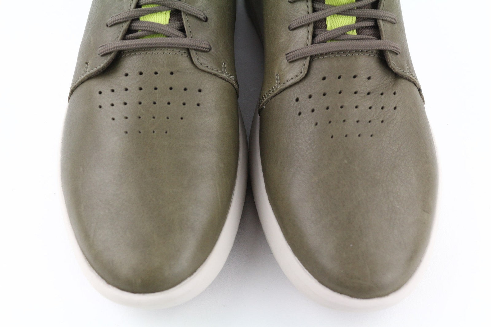 TIMBERLAND A2QAC vyriški sportbačiai EU42 UK8.5 žali Stride žema pado odiniai su raišteliais 