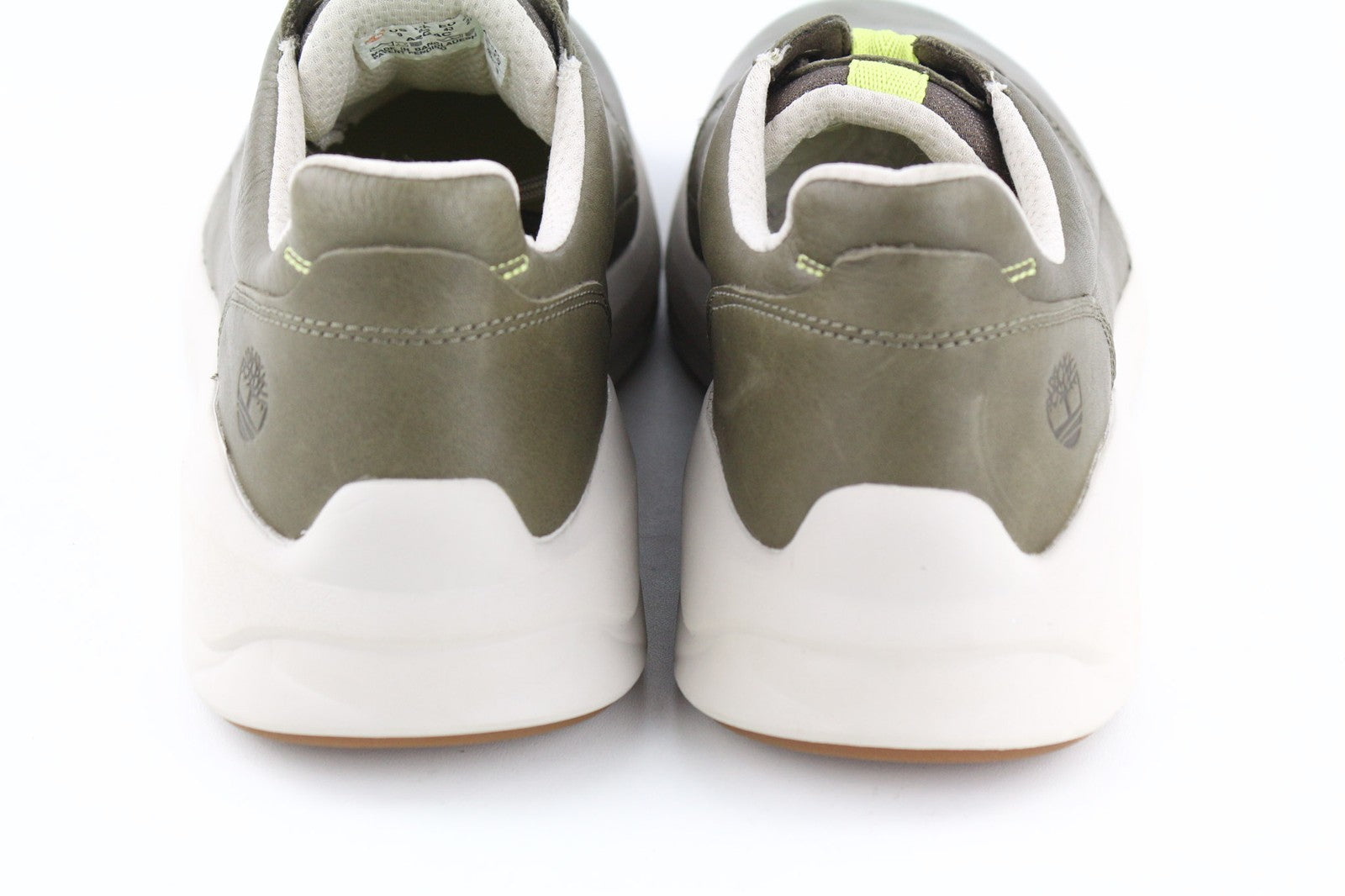 TIMBERLAND A2QAC vyriški sportbačiai EU42 UK8.5 žali Stride žema pado odiniai su raišteliais 