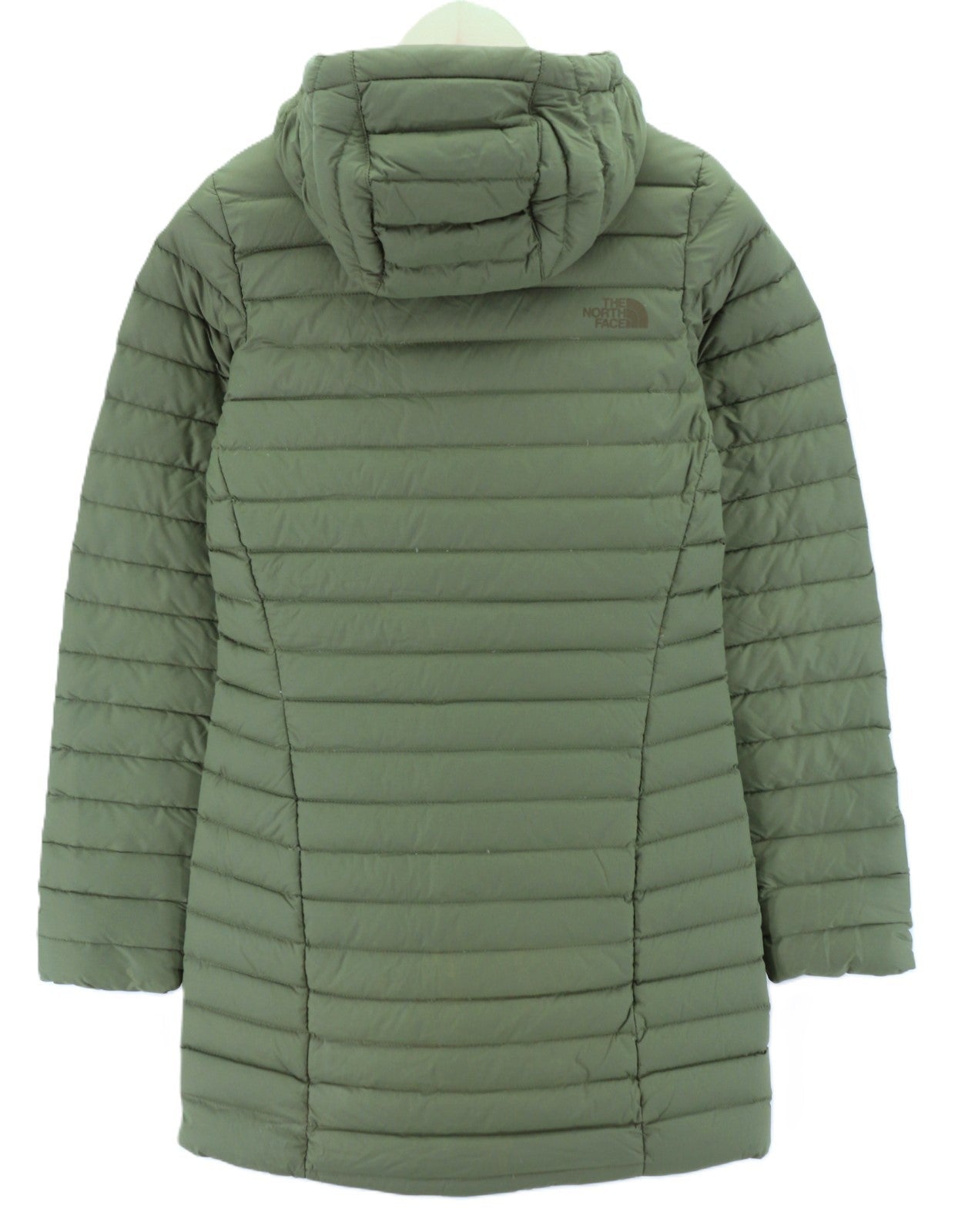 „THE NORTH FACE“ moteriška striukė su pamušalu ir XS dydžio gobtuvu bei vidutinio ilgio pamušalu. 