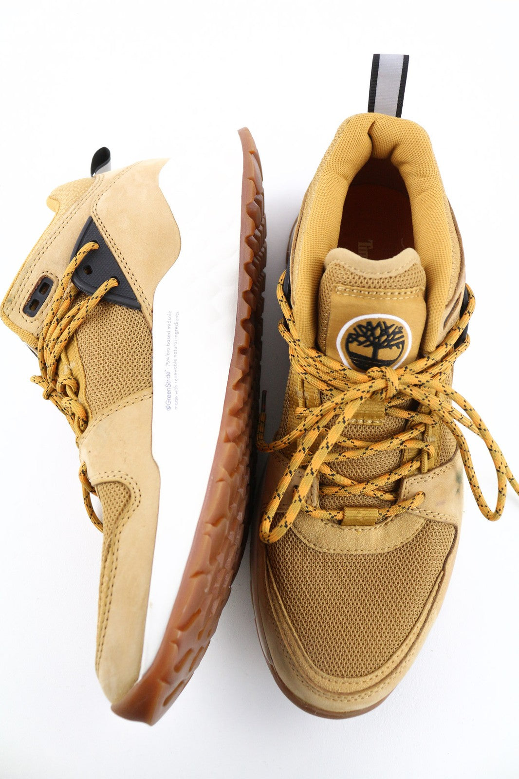 TIMBERLAND A2BK8 vyriški sportbačiai EU40 UK6.5 žali Stride ReBOTL odiniai suvarstomi bateliai 