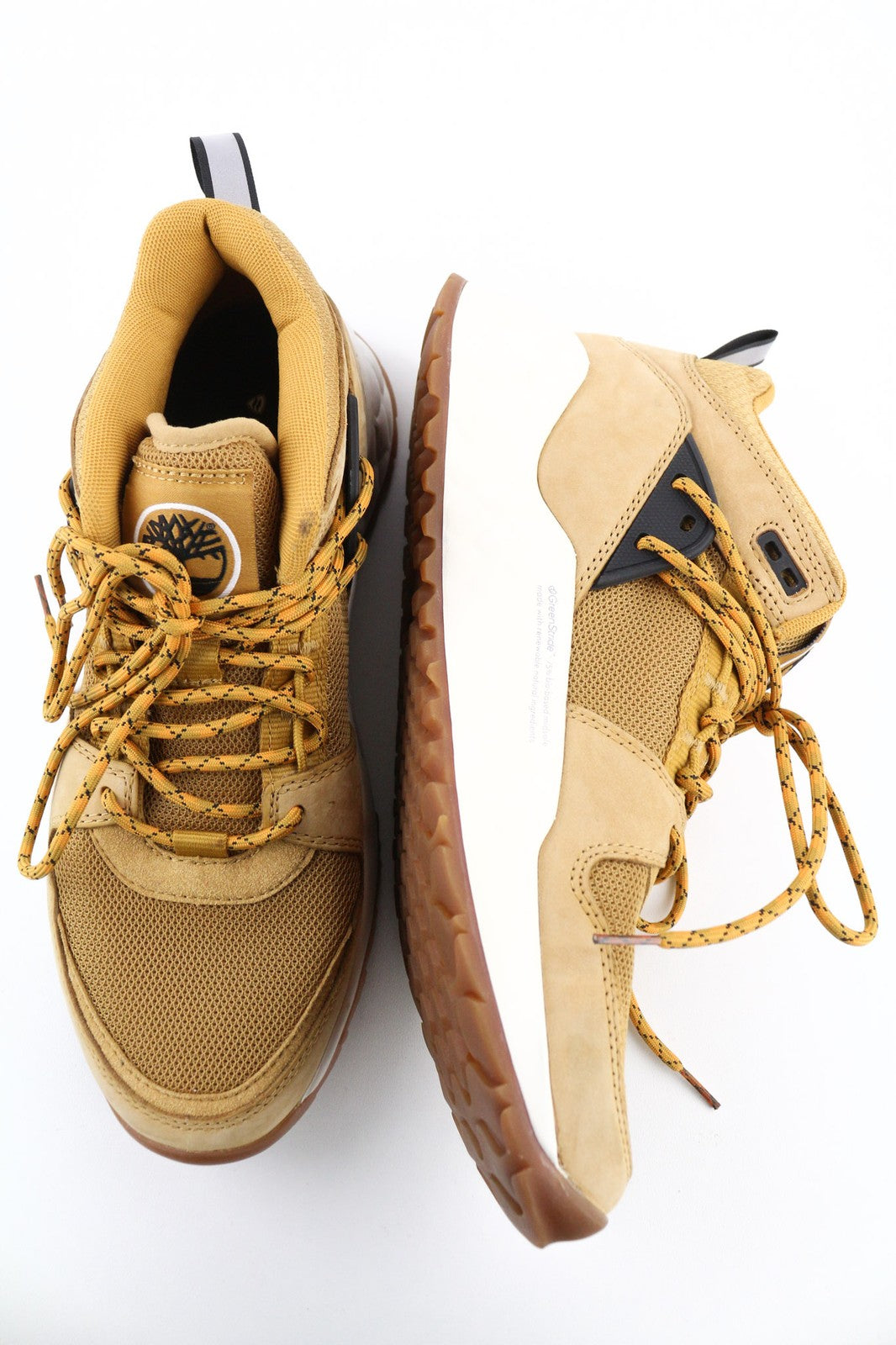 TIMBERLAND A2BK8 vyriški sportbačiai EU40 UK6.5 žali Stride ReBOTL odiniai suvarstomi bateliai 