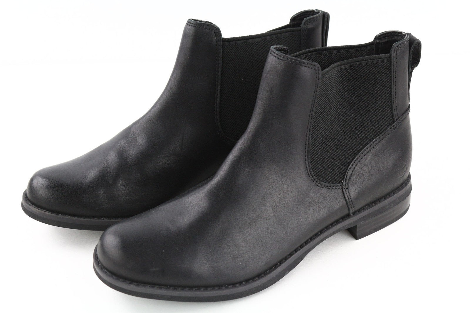 TIMBERLAND A1KHL moteriški batai EU40.5 UK6.5 juodi odiniai vidurio viršutiniai šoniniai įdėklai 