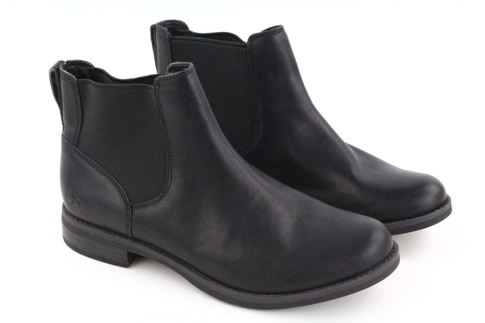 TIMBERLAND A1KHL moteriški juodi odiniai aulinukai su užtrauktuku šone, EU38, UK5, vidutinio ūgio viršutiniai batai. 