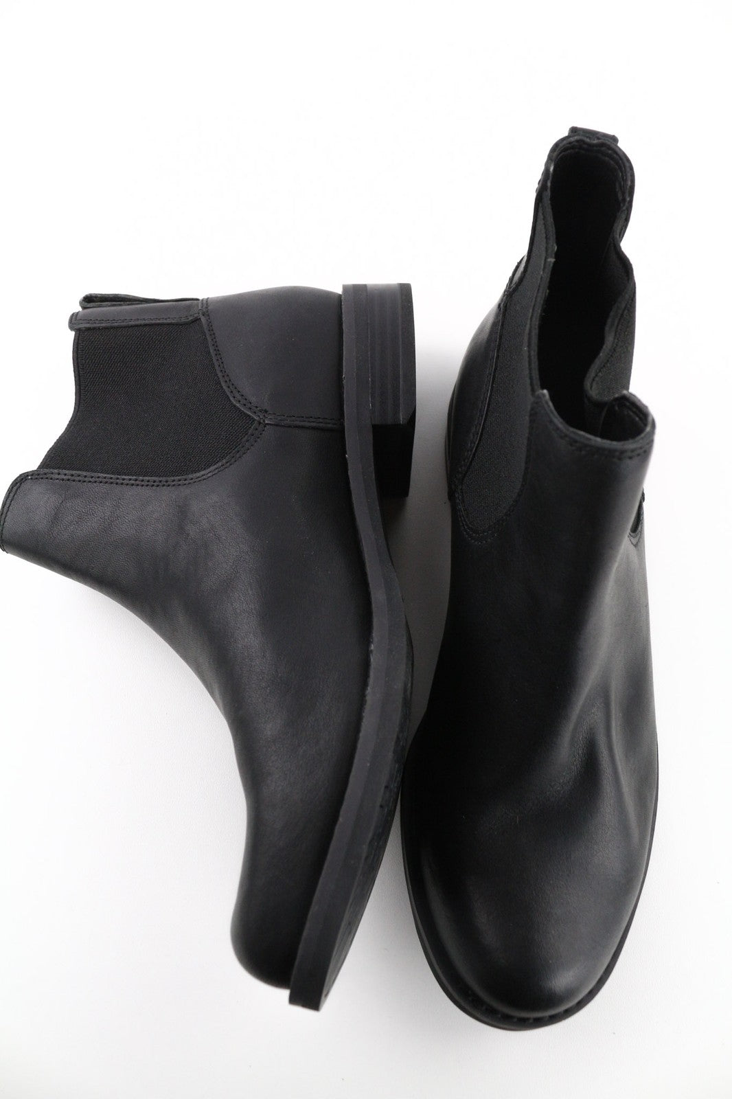 TIMBERLAND A1KHL moteriški juodi odiniai aulinukai su užtrauktuku šone, EU38, UK5, vidutinio ūgio viršutiniai batai. 