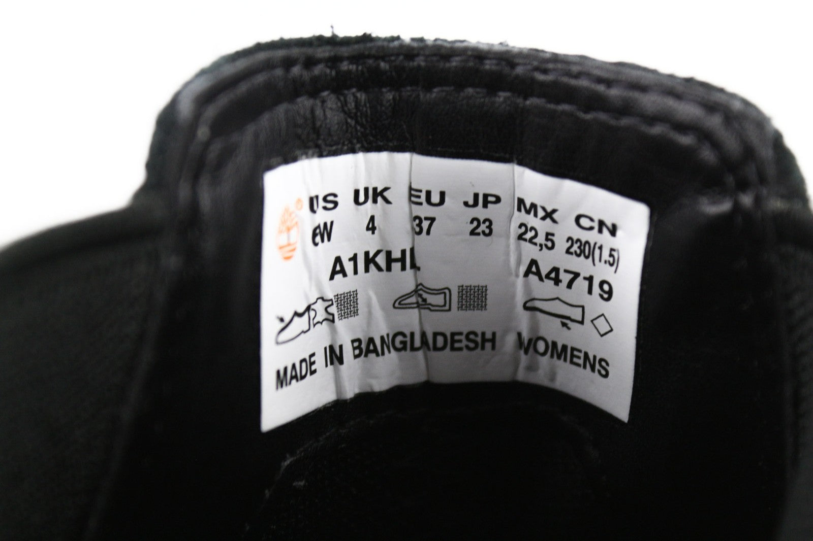 TIMBERLAND A1KHL moteriški juodi vidutinio ūgio aulinukai su odiniais užtrauktukais, EU37, UK4. 