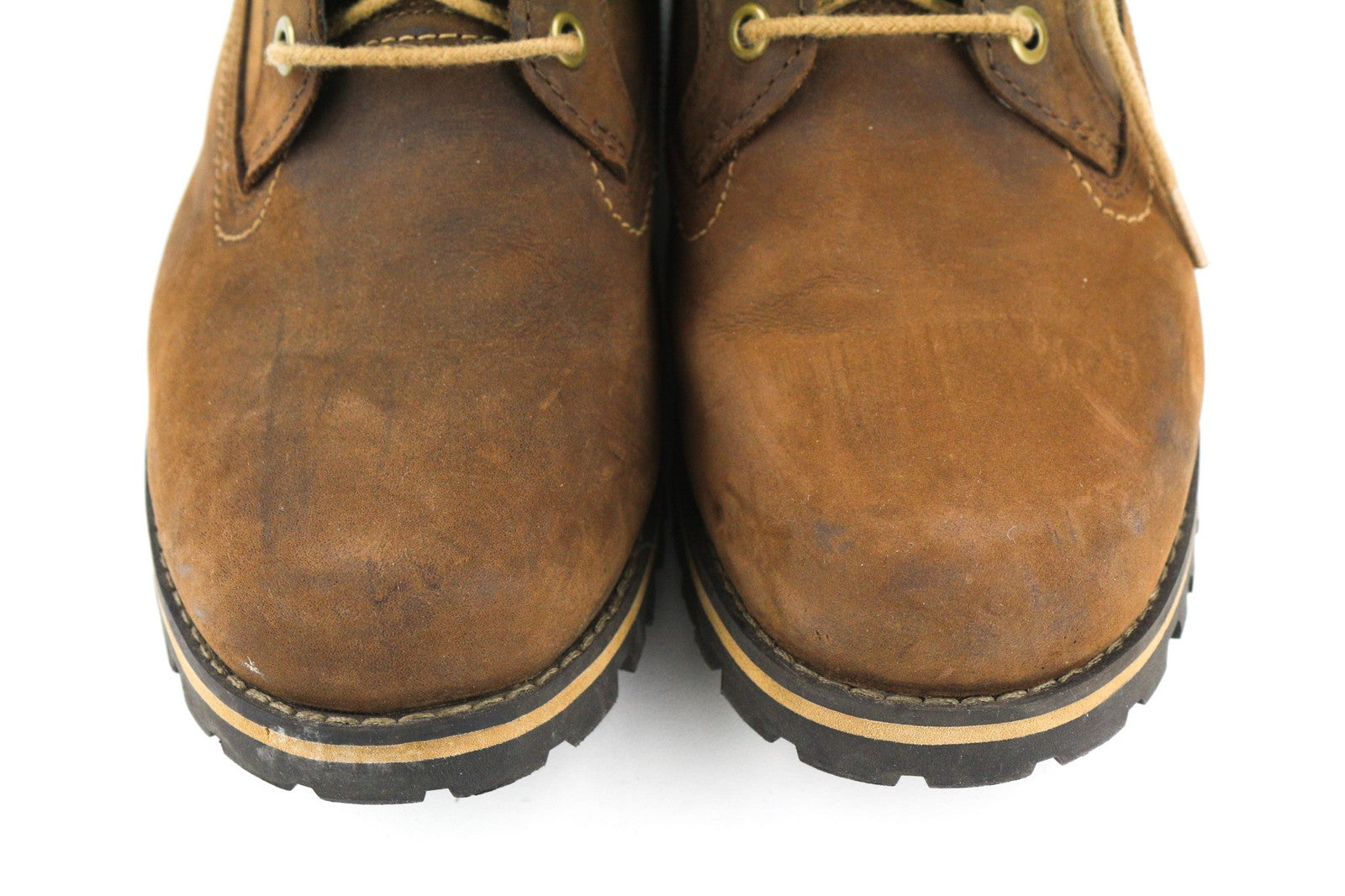 TIMBERLAND 6857B Men's Boots EU42 UK8 Brown Leather Waterproof Aged Lace Ankle