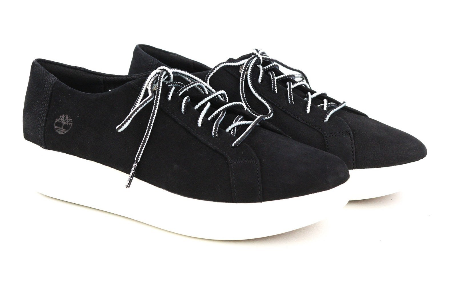 TIMBERLAND A1ST6 moteriški sportbačiai EU38 UK5 juodi odiniai žemapadžiai su raišteliais 