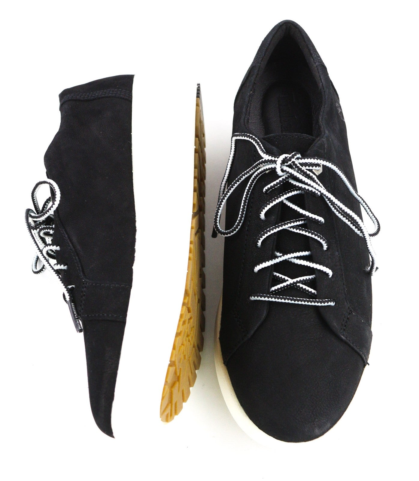 TIMBERLAND A1ST6 moteriški sportbačiai EU38 UK5 juodi odiniai žemapadžiai su raišteliais 