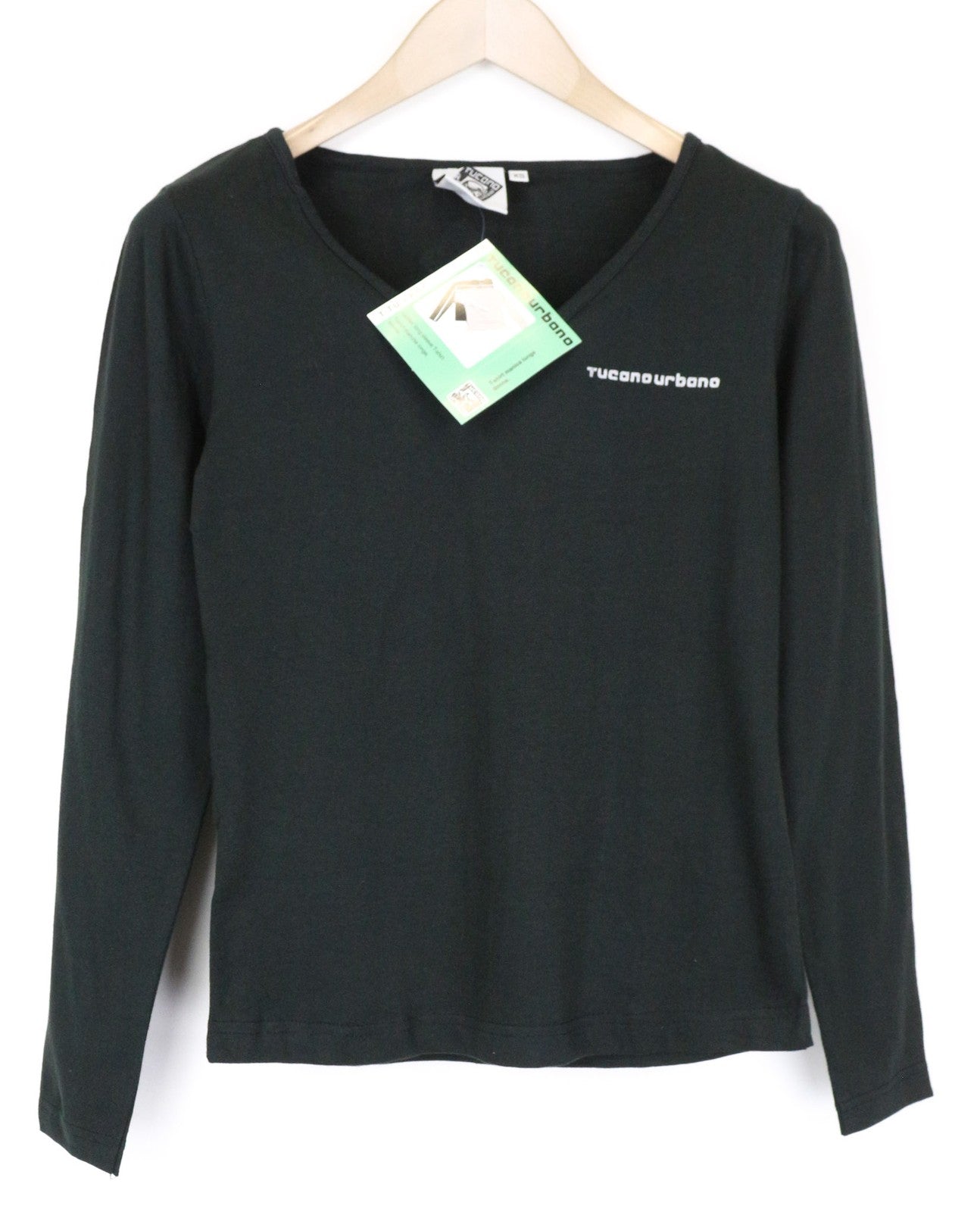 TUCANO URBANO T-TU moteriški marškinėliai, juodi, su atšvaitiniu logotipu, XS dydžio. 