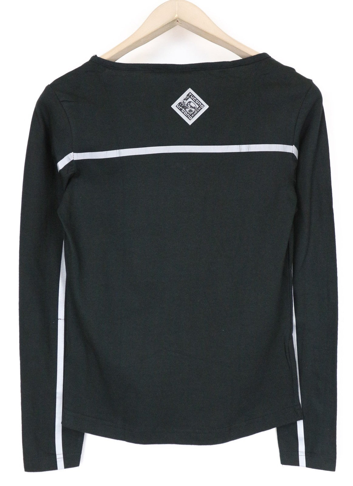 TUCANO URBANO T-TU moteriški marškinėliai, juodi, su atšvaitiniu logotipu, XS dydžio. 