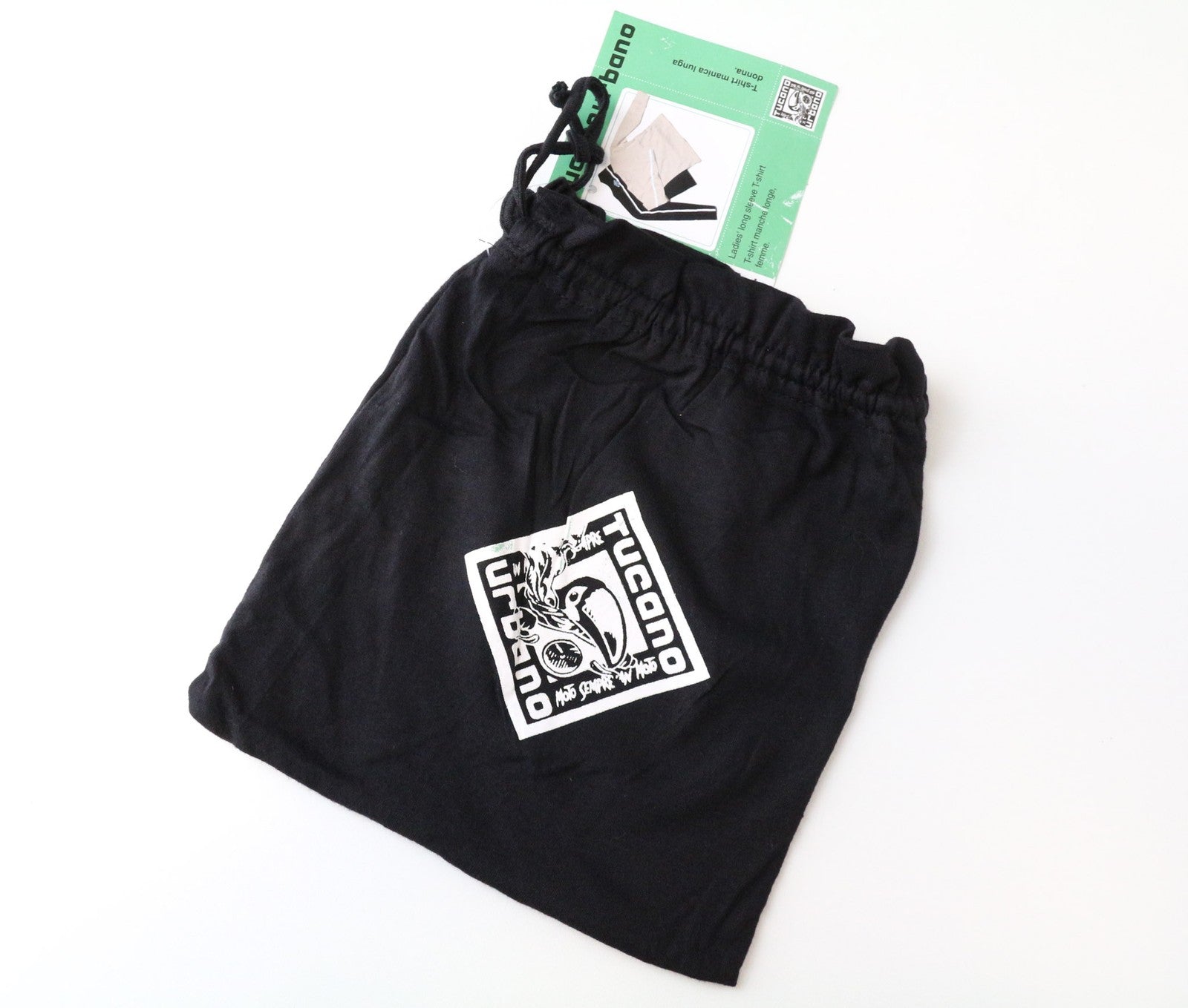 TUCANO URBANO T-TU moteriški marškinėliai, juodi, su atšvaitiniu logotipu, XS dydžio. 