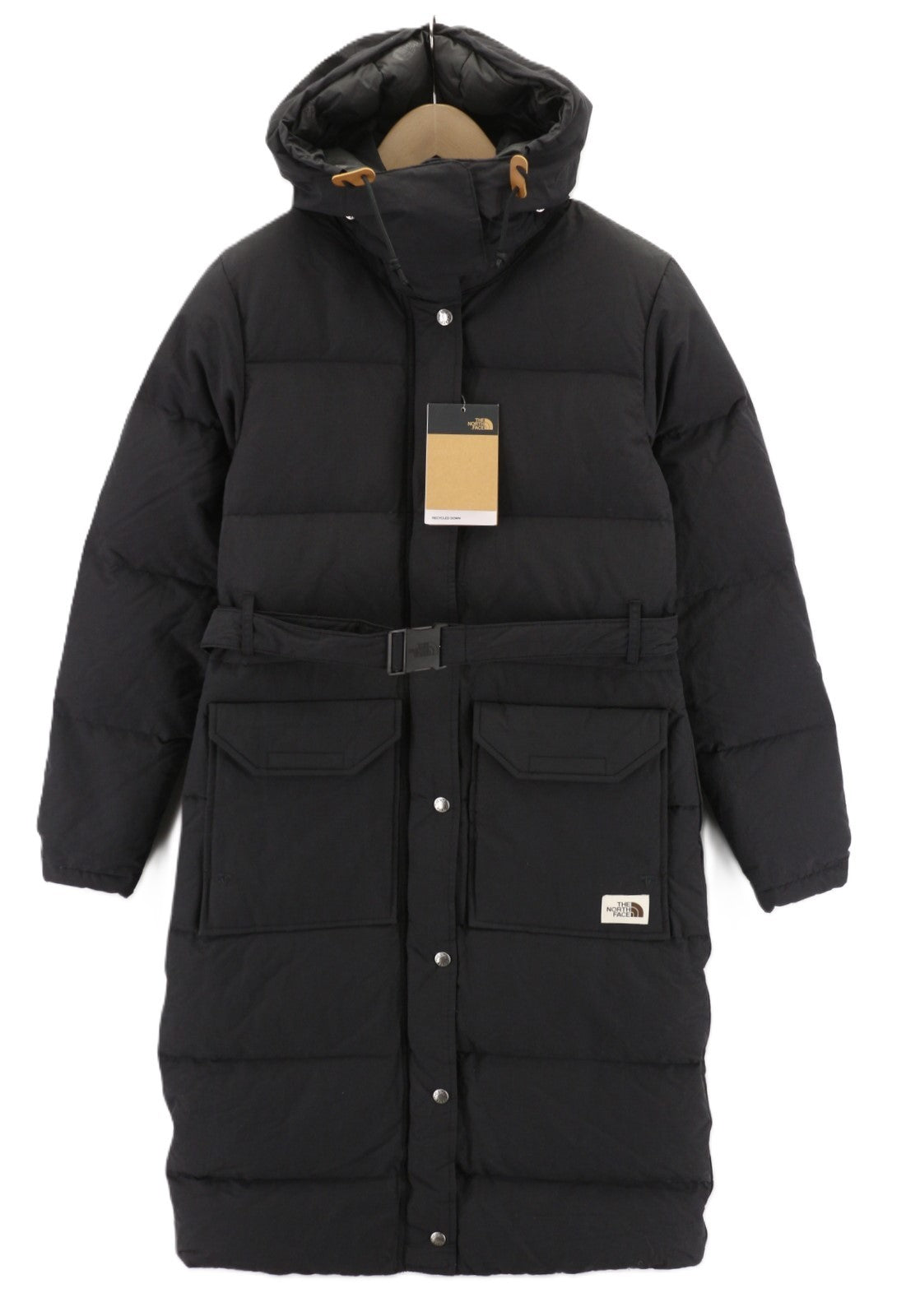 „The North Face Sierra Long Down Parka“ moteriška striukė su gobtuvu, XS dydžio, 600 dydžio, su pamušalu, juoda. 