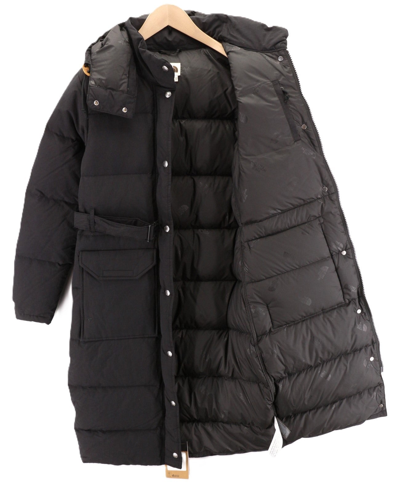 „The North Face Sierra Long Down Parka“ moteriška striukė su gobtuvu, XS dydžio, 600 dydžio, su pamušalu, juoda. 