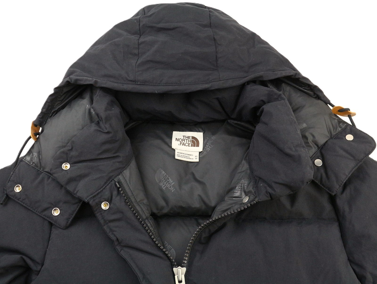 „The North Face Sierra Long Down Parka“ moteriška striukė su gobtuvu, XS dydžio, 600 dydžio, su pamušalu, juoda. 