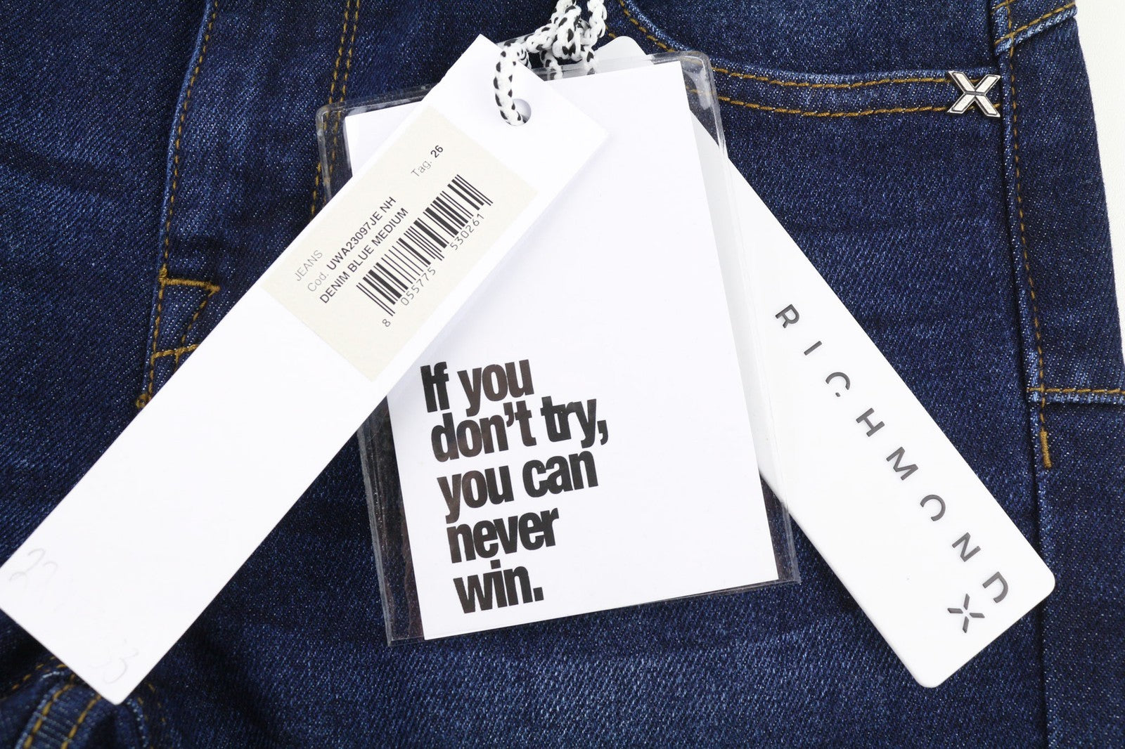 JOHN RICHMOND Aisha Women's Jeans W26 Push-Up Normal Waist Blue Washed Zip