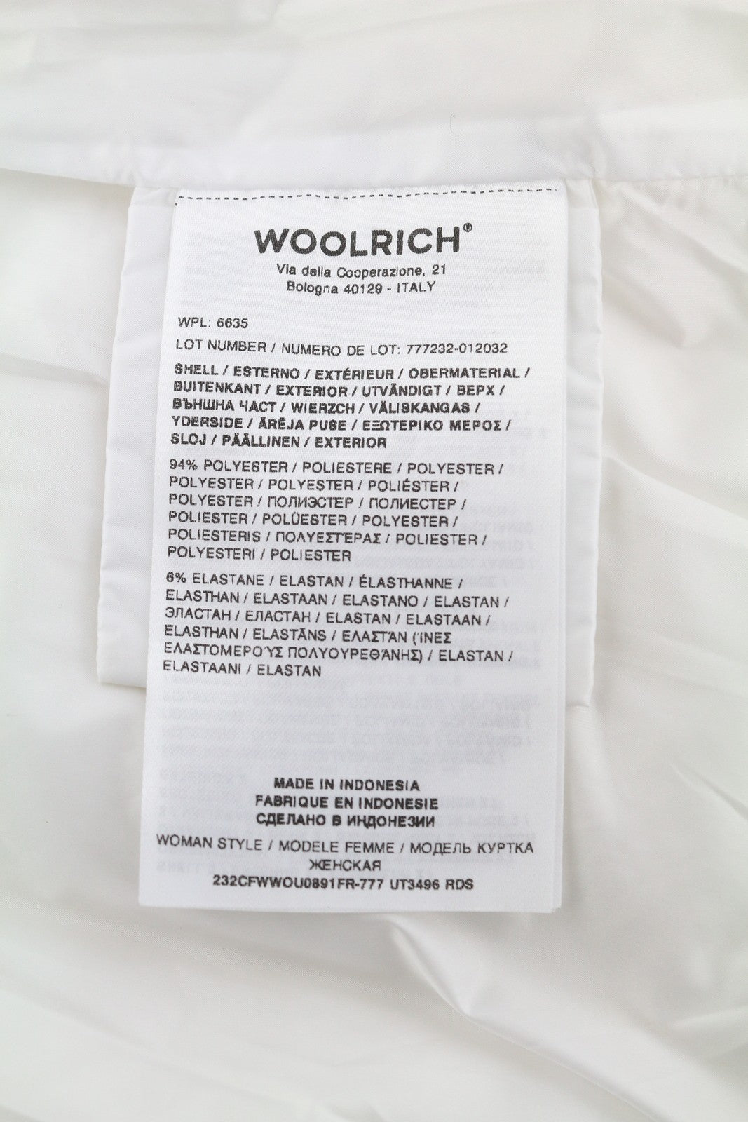 WOOLRICH minkšto apvalkalo pūkinė dygsniuota hibridinė moteriška striukė S, balta, su pūkų užpildu RRP520 