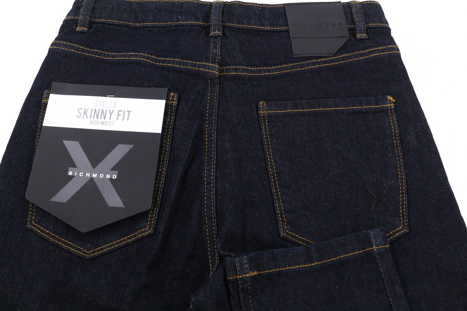 JOHN RICHMOND Stella Women's Jeans W26 Skinny High Waist Blue Denim Zipper