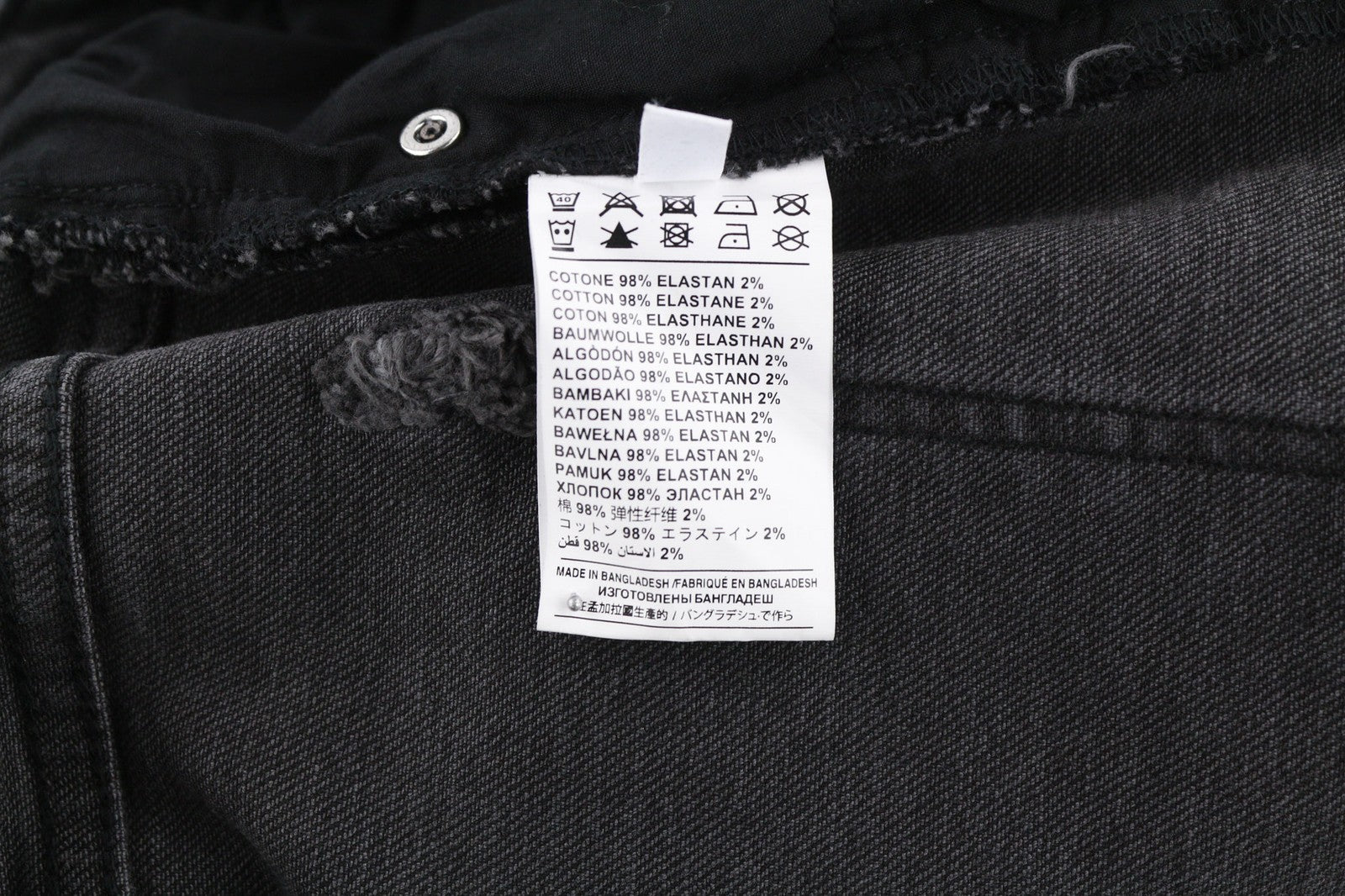 JOHN RICHMOND Riven Men's Jeans W34 Slim Black Washed Denim Buttoned Pockets