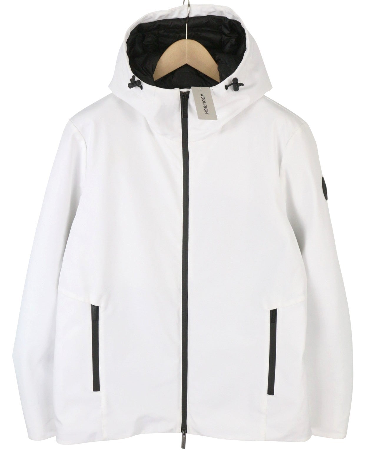 WOOLRICH Pacific Soft Shell vyriška striukė L, balta, pūkuota, vandeniui atspari RRP550 