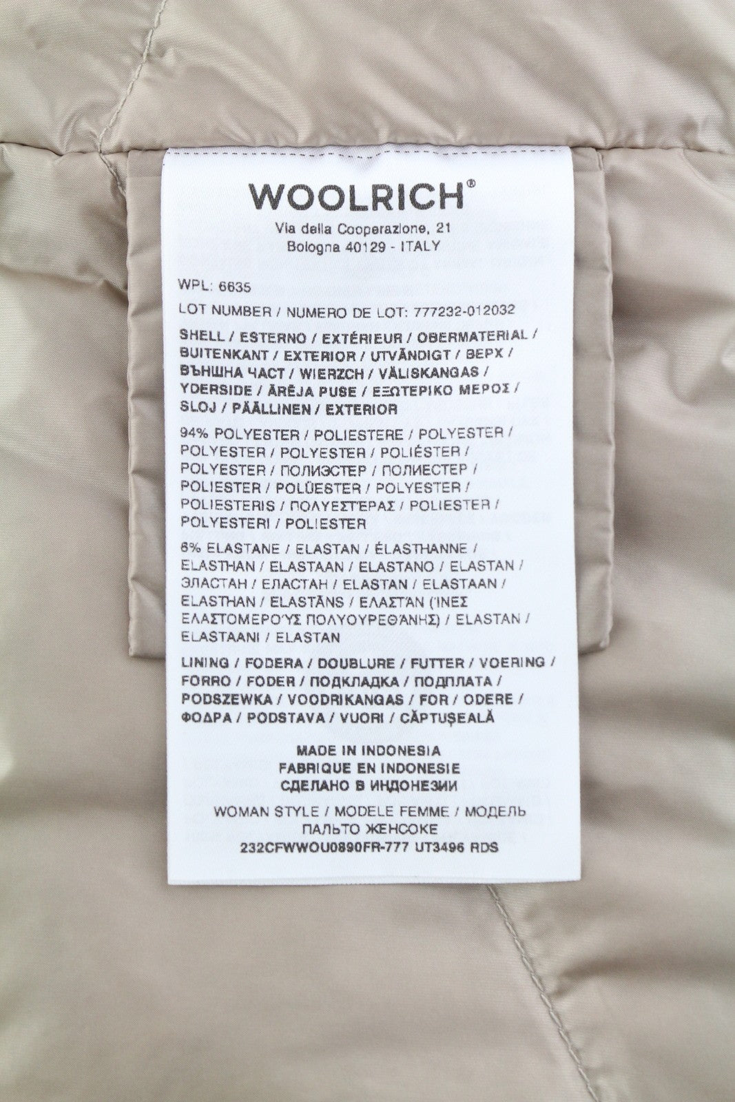WOOLRICH Firth pūkinė moteriška striukė su gobtuvu, šviesiai pilka, vidutinio ilgio, RRP680 