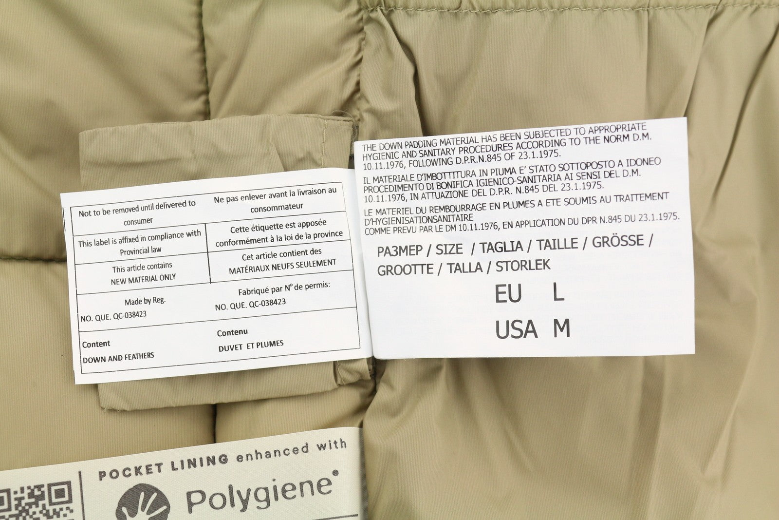 WOOLRICH Duster Blizzard vyriška striukė L, žalia, pūkuota, dygsniuota su šerpų audiniais, RRP595 