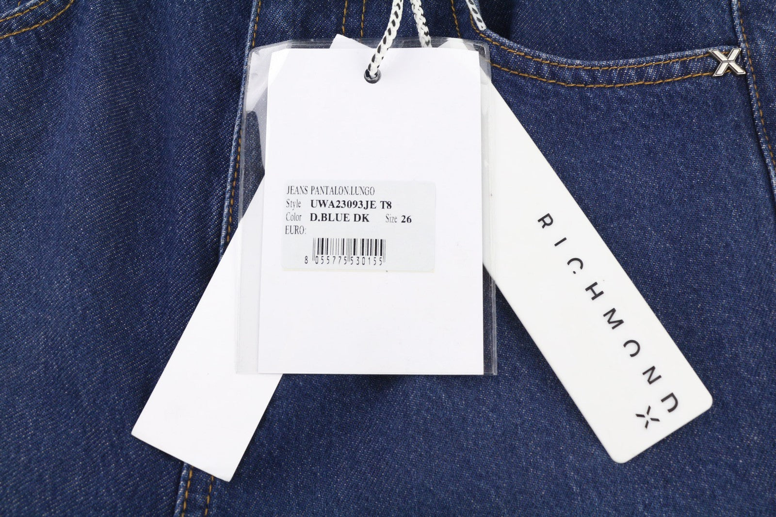 JOHN RICHMOND Bloom Women's Jeans W26 High Waist Mom Fit Blue Washed Zip