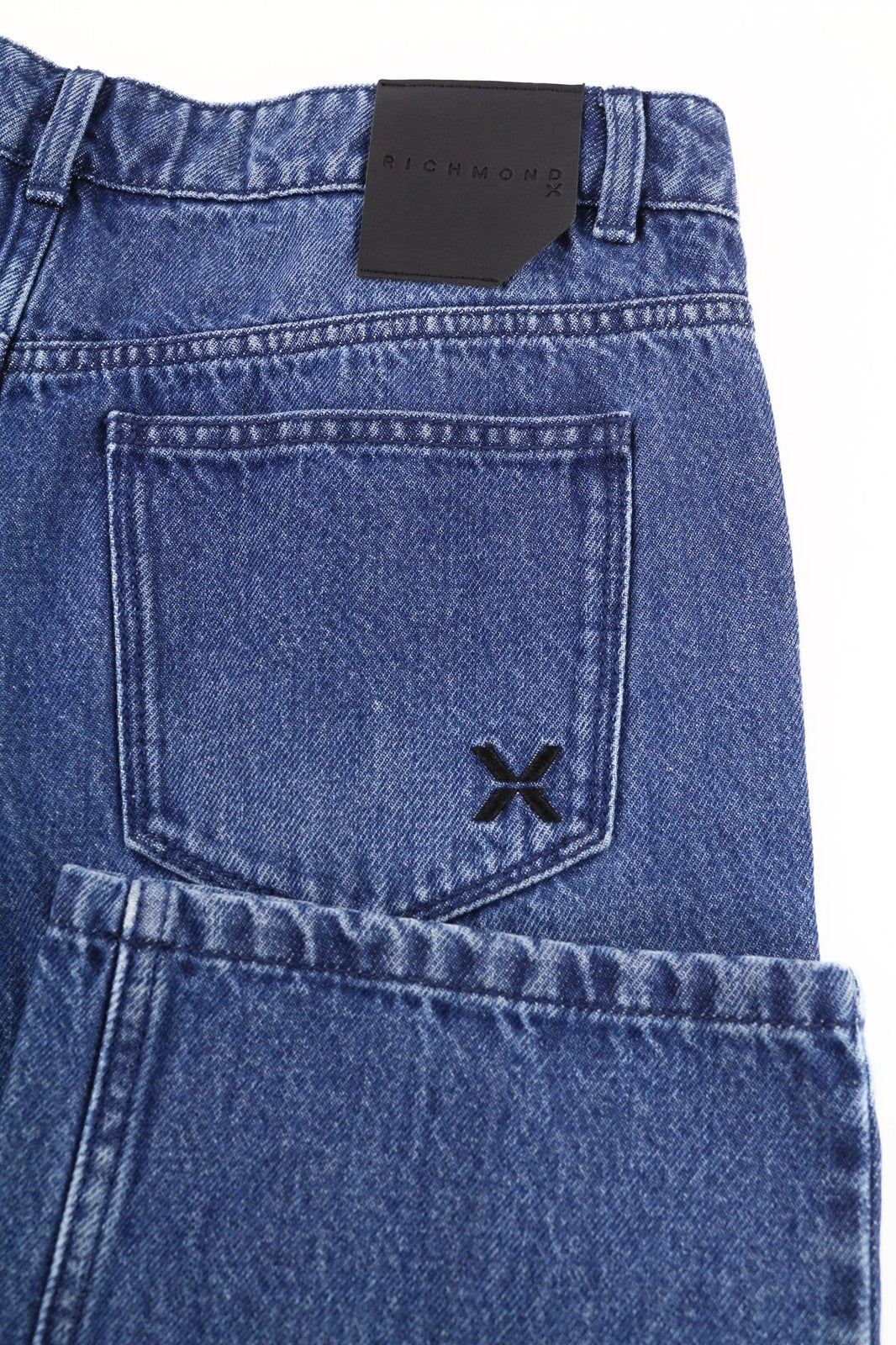 JOHN RICHMOND Women's Jeans W26 Regular Cargo Style Mid Blue Washed Zip Denim