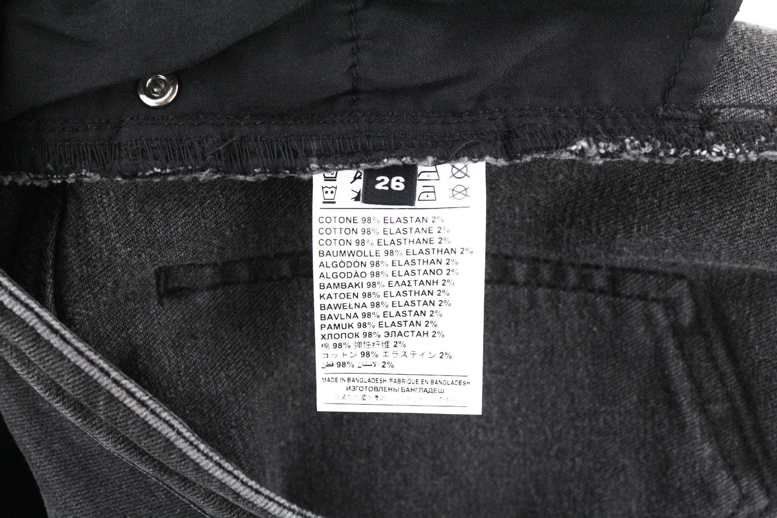 JOHN RICHMOND Darcy Women's Jeans W26 Flared High Waist Zip Black Denim Pants