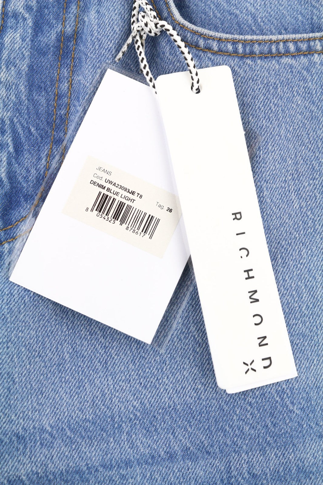 JOHN RICHMOND Bloom Women's Jeans W26 High Waist Blue Washed Mom Fit Denim