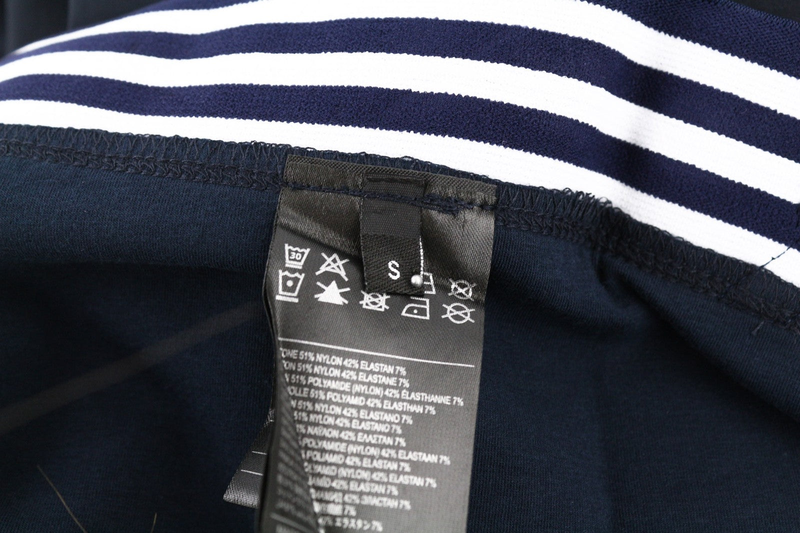 RICHMOND moteriškos tamprės S dydžio safyro mėlynos spalvos, tamprios, aukštu juosmeniu, užtrauktuku ir logotipu. 