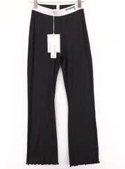 RICHMOND moteriškos kelnės S, juodos, platėjančios, tamprios, briaunotos, aukštu juosmeniu, visiems sezonams 