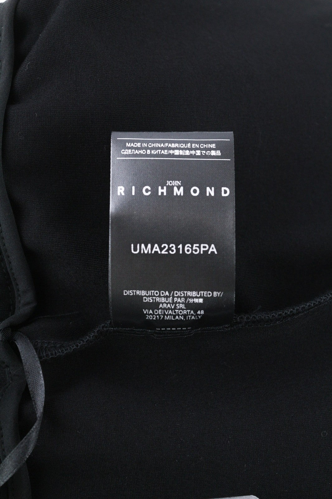 JOHN RICHMOND vyriškos kelnės M, juodos, su elastingu juosmeniu, visiems sezonams, su logotipu ir kišenėmis 