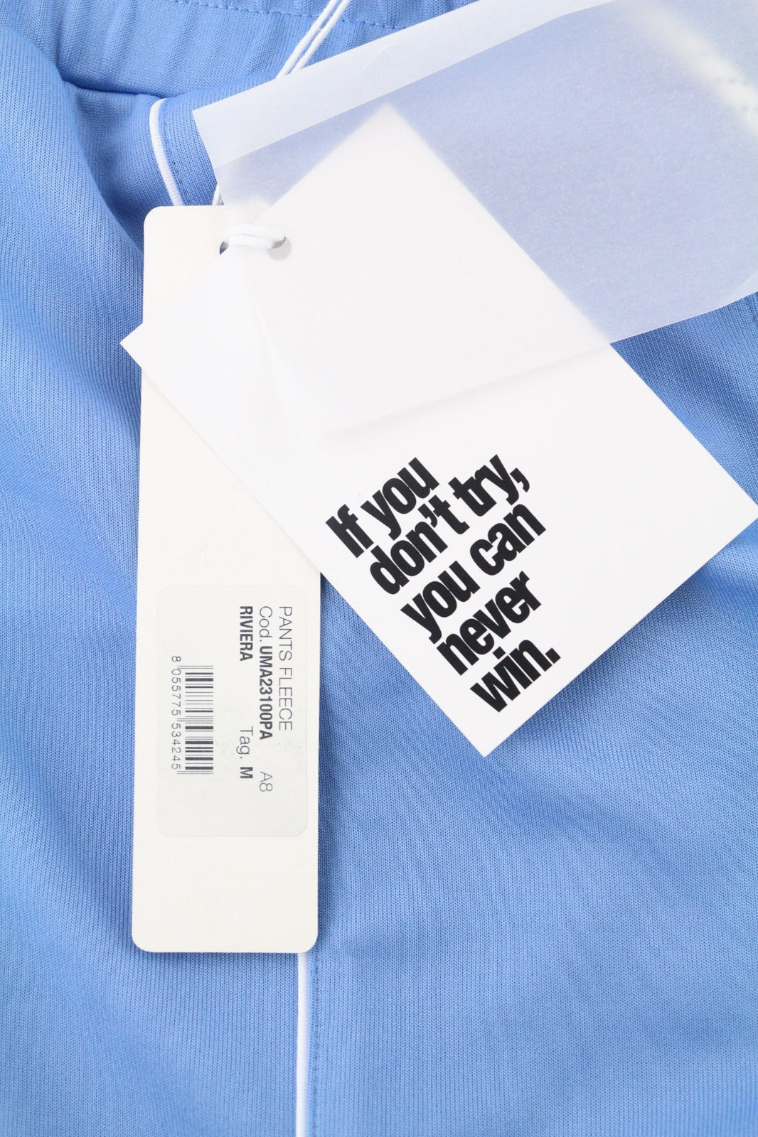 RICHMOND vyriškos kelnės M mėlynos sportinės kelnės su raišteliu ant juosmens, kišenėmis su logotipu 