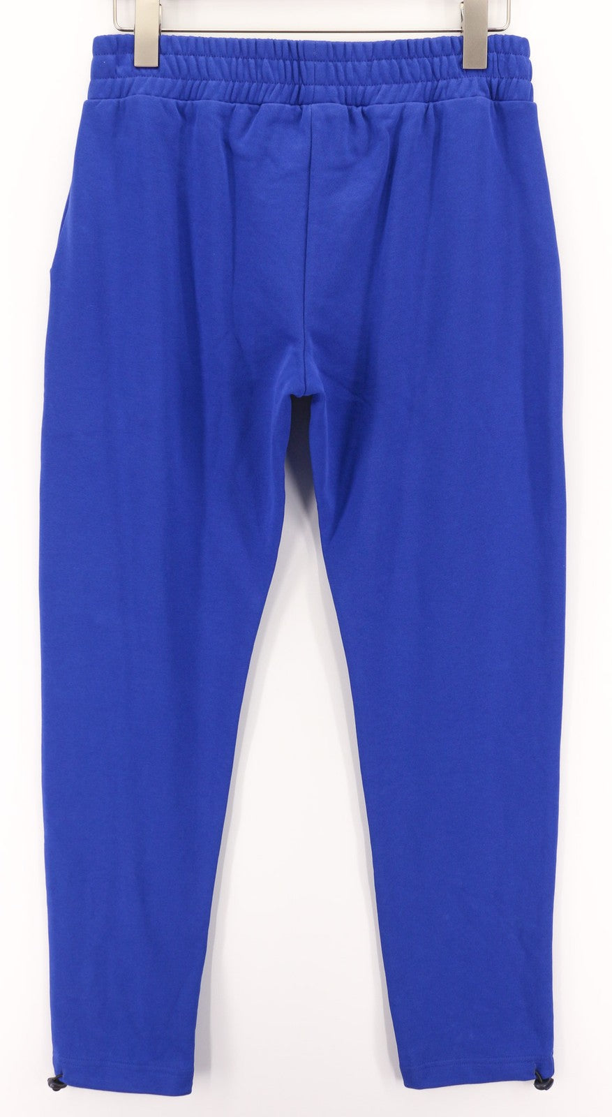 RICHMOND vyriškos kelnės M dydžio mėlynos sportinės kelnės su raišteliu apačioje, elastingu juosmeniu ir logotipu 