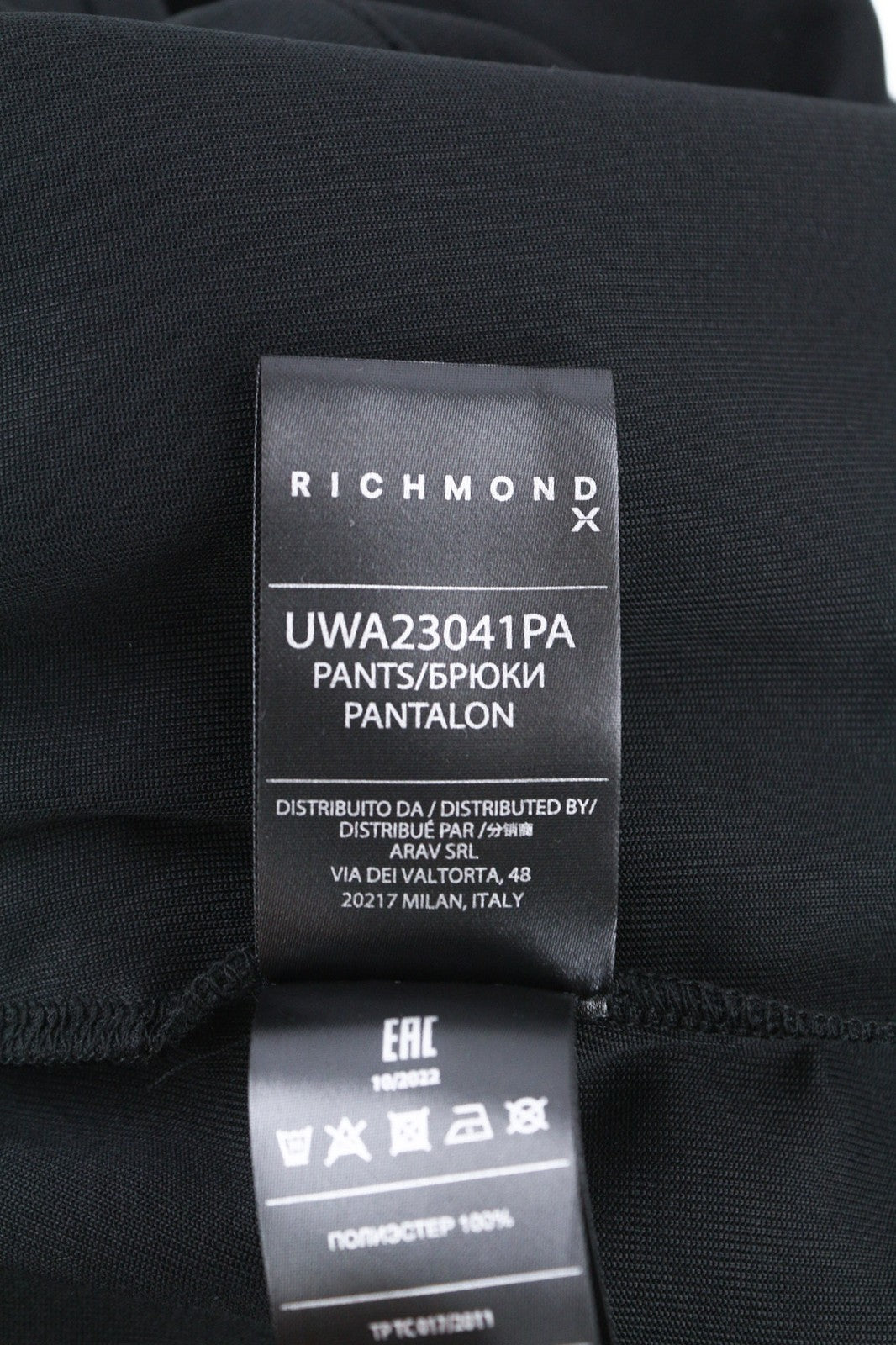 RICHMOND moteriškos kelnės S, juodos, tiesios, visiems sezonams, su užtrauktuku, kišenėmis klešnėse 