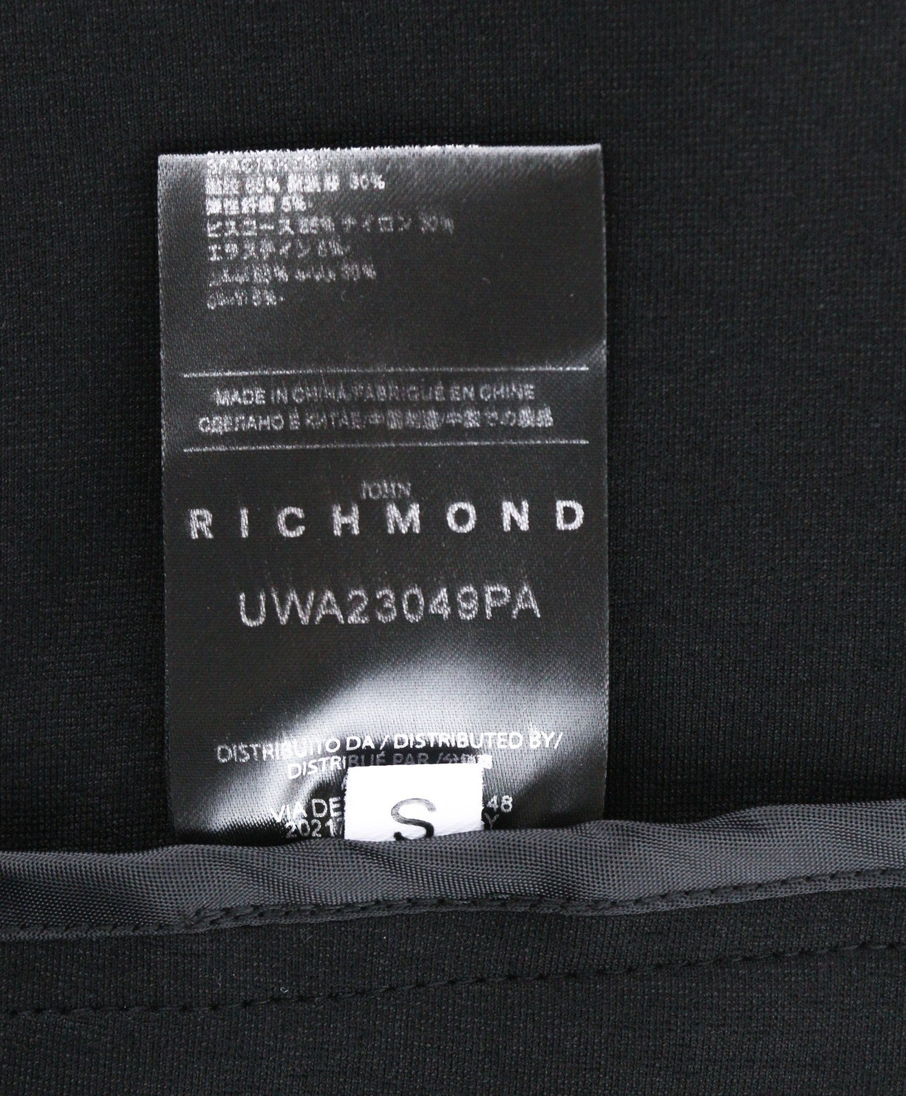 JOHN RICHMOND moteriškos kelnės S, juodos, platėjančios, užtrauktuku, aukštu juosmeniu, laisvalaikio kirpimas 